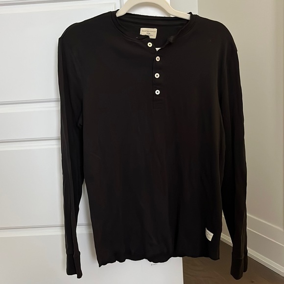 Selected Homme Black Henley - Size Small - Picture 1 of 2
